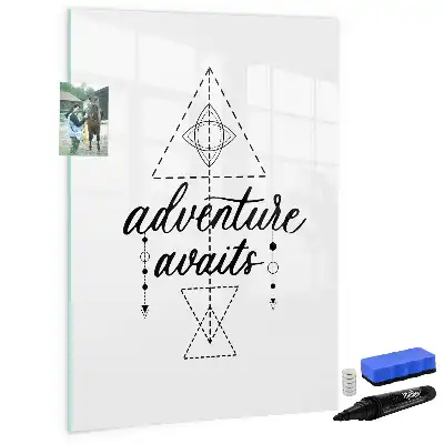 Tableau magnétique effaçable à sec modèle Aventure
