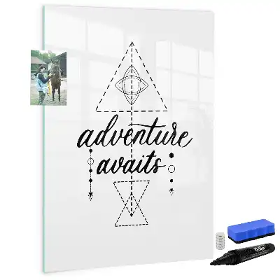 Tableau magnétique effaçable à sec modèle Aventure