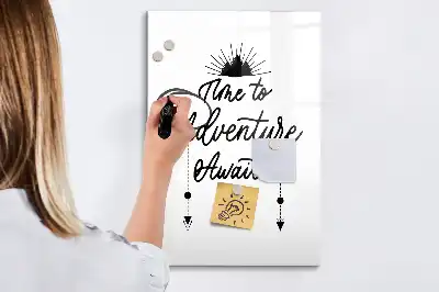 Tableau effaçable à sec magnétique modèle Aventure