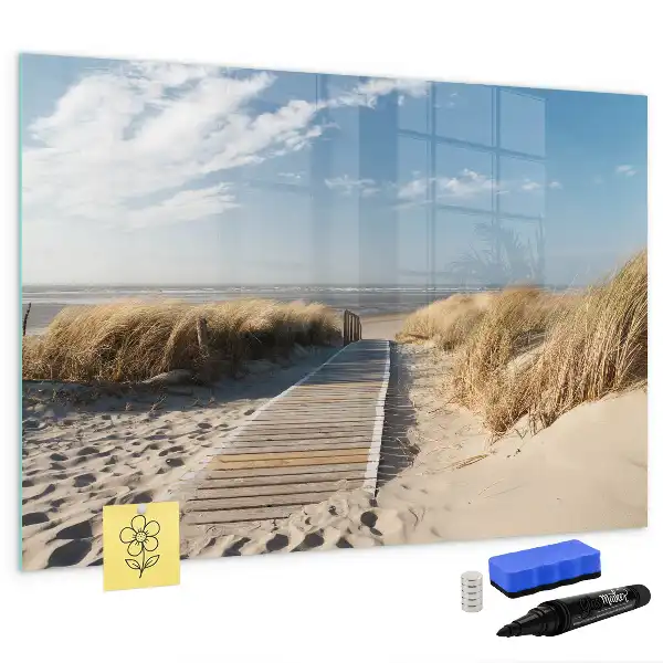 Tableau magnétique à dessiner motif vue sur la plage