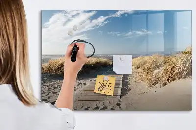 Tableau magnétique à dessiner motif vue sur la plage