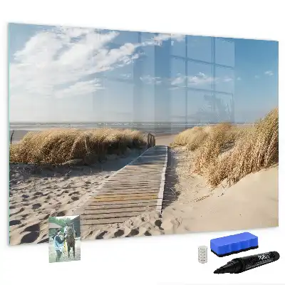 Tableau magnétique à dessiner motif vue sur la plage