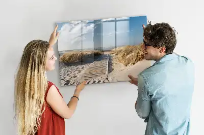 Tableau magnétique à dessiner motif vue sur la plage