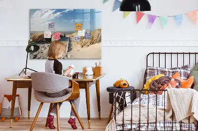 Tableau magnétique à dessiner motif vue sur la plage