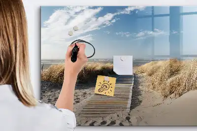 Tableau magnétique à dessiner motif vue sur la plage