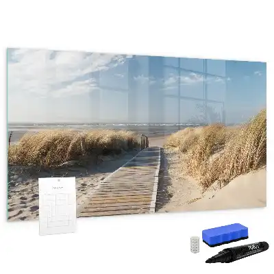 Tableau magnétique à dessiner motif vue sur la plage