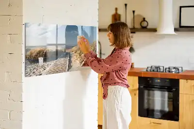 Tableau magnétique à dessiner motif vue sur la plage