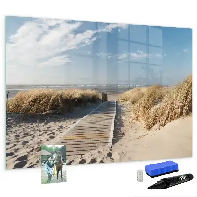 Tableau magnétique à dessiner motif vue sur la plage