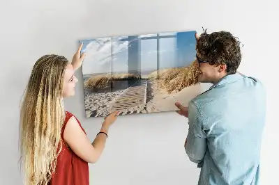 Tableau magnétique à dessiner motif vue sur la plage