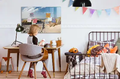 Tableau magnétique à dessiner motif vue sur la plage