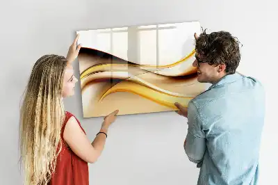 Tableau magnétique à dessiner motif abstraction de vagues