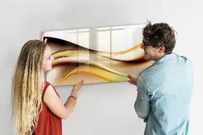 Tableau magnétique à dessiner motif abstraction de vagues