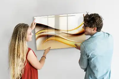 Tableau magnétique à dessiner motif abstraction de vagues