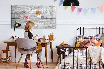 Tableau magnétique à dessiner en panneaux de bois