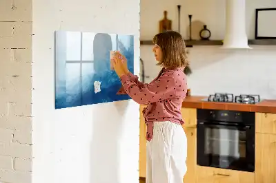 Tableau magnétique à dessiner motif abstraction d'eau