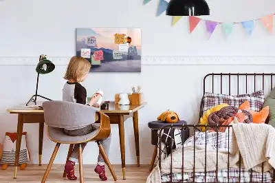 Tableau magnétique pour dessiner motif paysage