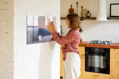 Tableau magnétique pour dessiner motif paysage
