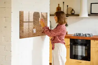 Tableau magnétique pour dessiner en bois clair