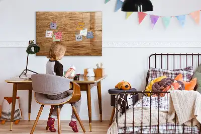 Tableau magnétique pour dessiner en bois clair