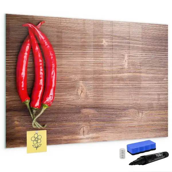 Tableau magnétique à dessiner motif piments