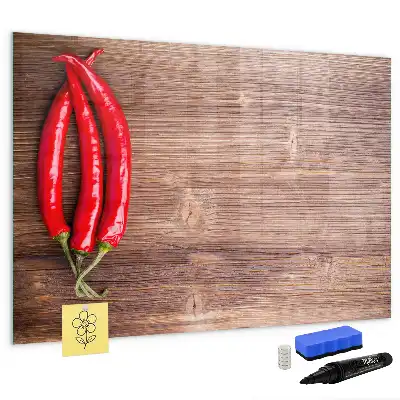 Tableau magnétique à dessiner motif piments