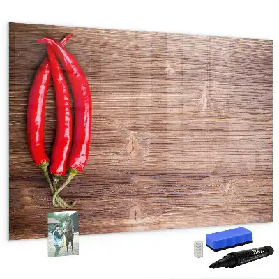 Tableau magnétique à dessiner motif piments