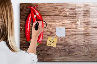 Tableau magnétique à dessiner motif piments