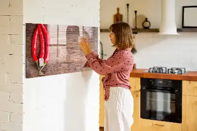 Tableau magnétique à dessiner motif piments