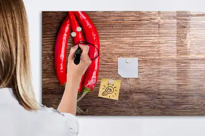 Tableau magnétique à dessiner motif piments