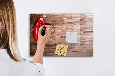 Tableau magnétique à dessiner motif piments