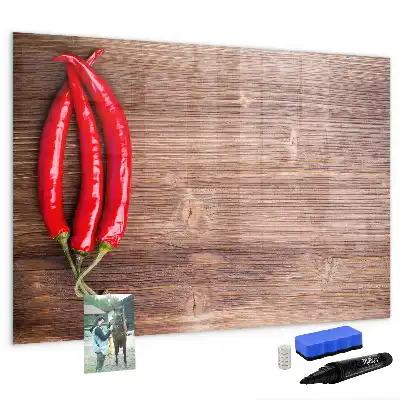 Tableau magnétique à dessiner motif piments
