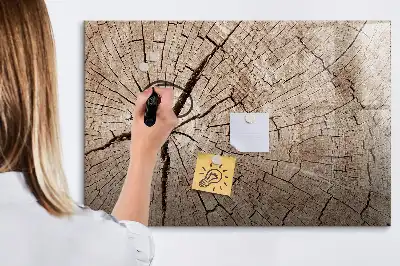 Tableau magnétique pour dessiner motif vieux tronc en bois