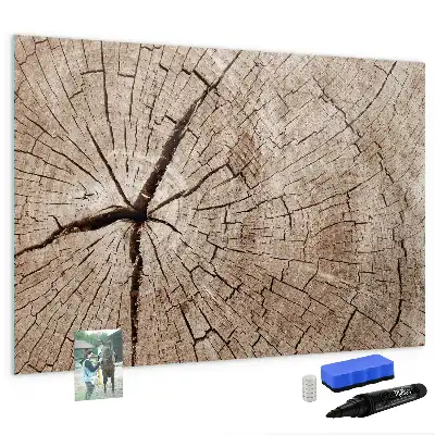 Tableau magnétique pour dessiner motif vieux tronc en bois
