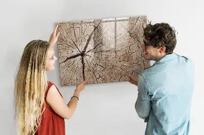 Tableau magnétique pour dessiner motif vieux tronc en bois