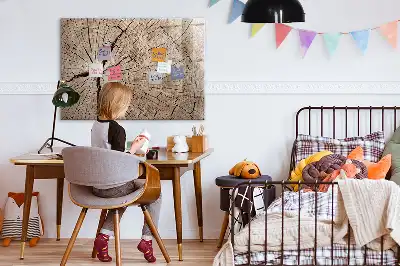 Tableau magnétique pour dessiner motif vieux tronc en bois