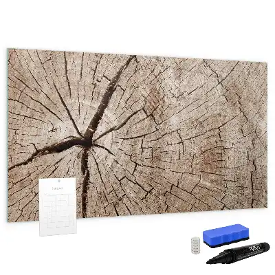 Tableau magnétique pour dessiner motif vieux tronc en bois