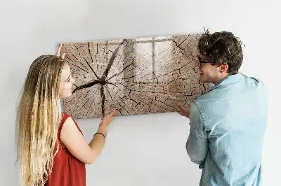 Tableau magnétique pour dessiner motif vieux tronc en bois