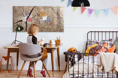 Tableau magnétique pour dessiner motif vieux tronc en bois