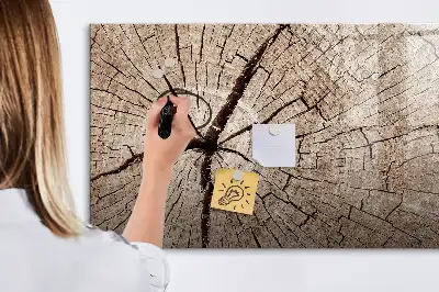 Tableau magnétique pour dessiner motif vieux tronc en bois
