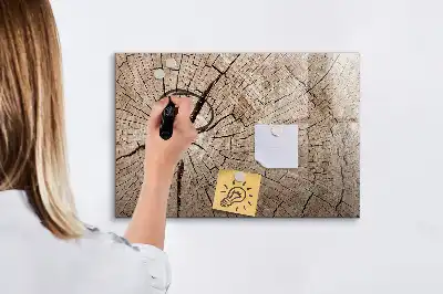 Tableau magnétique pour dessiner motif vieux tronc en bois