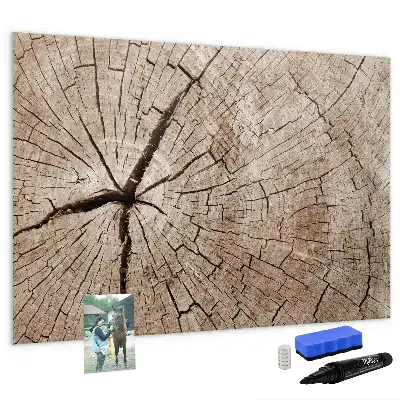 Tableau magnétique pour dessiner motif vieux tronc en bois