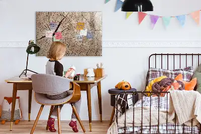 Tableau magnétique pour dessiner motif vieux tronc en bois