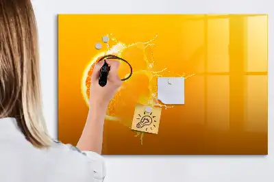 Tableau magnétique à dessiner orange
