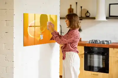 Tableau magnétique à dessiner orange
