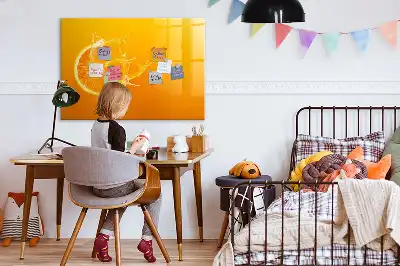 Tableau magnétique à dessiner orange