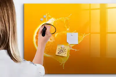 Tableau magnétique à dessiner orange