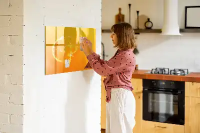 Tableau magnétique à dessiner orange