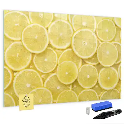 Tableau magnétique à dessiner motif rondelles de citron
