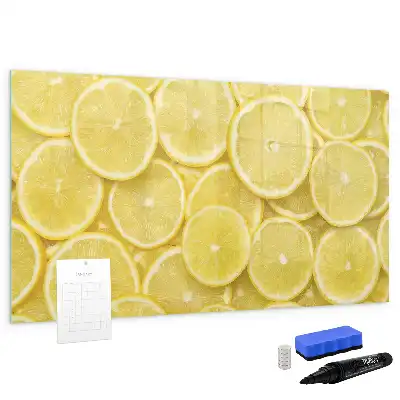 Tableau magnétique à dessiner motif rondelles de citron
