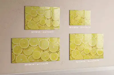 Tableau magnétique à dessiner motif rondelles de citron